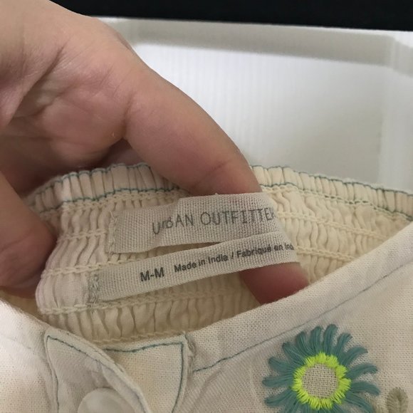 UO Aiden Embroidered Button-Front Mini Dress - Picture 12 of 12